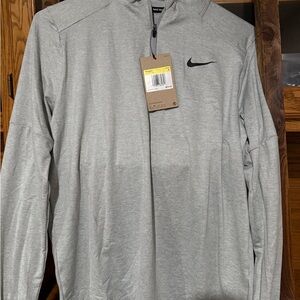 Nike Women's Light Gray Full-Zip Shirt Jacket